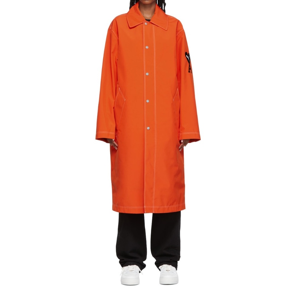 AMI Alexandre Mattiussi Orange Puma Edition Light Coat